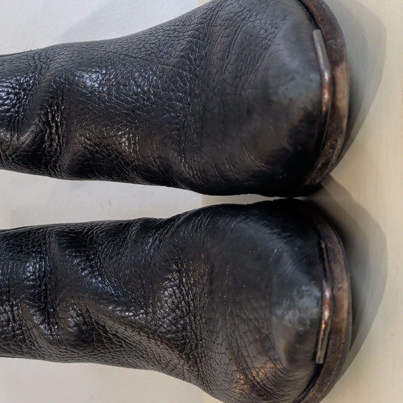 Acne Studios Black Pebbled Leather Ankle Boots Size 37EU - Picture 9 of 12